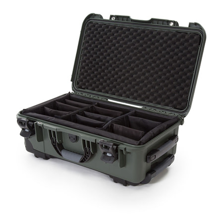 Nanuk 935 Protective Hard Case w/ Padded Divider, 22in, Olive, 935S-020OL-0A0