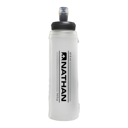 Nathan 14oz Soft Flask with Bite Top, Clear, NS4012-0153-14OZ