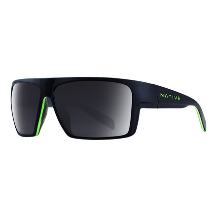 Native Eyewear Eldo, Matte Black / Lime / Dark Gray Frame, Gray Lens, 177 369 523