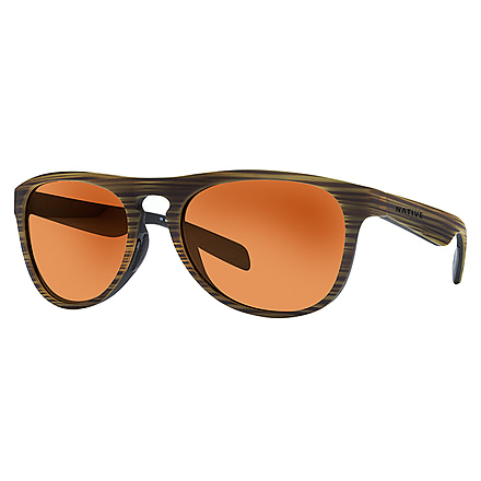 Native Eyewear Sanitas Sunglasses,Wood/Black Frame,Bronze Reflex Brown Lens,Polarized,180 903 527