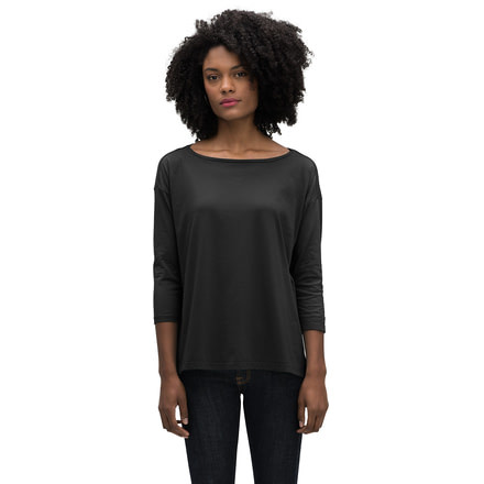 Nau Basis Boatneck Shirt - Long Sleeve - Women's, Caviar, Medium, 588W01-002-M