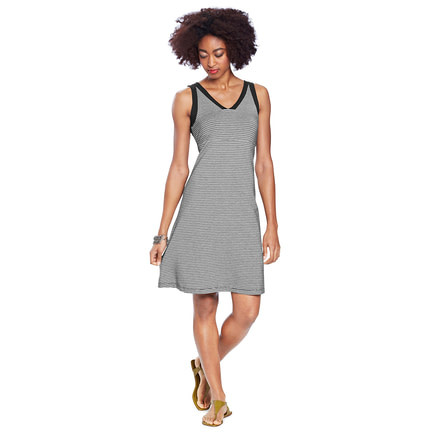 Nau Double Back Dress Stripe - Women's-Caviar Stripe-Small