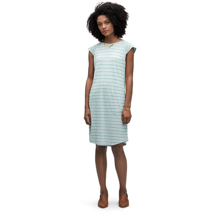 Nau Kanab Capsleeve Dress - Women's, Jade Stripe, Small, 716W01-387-S