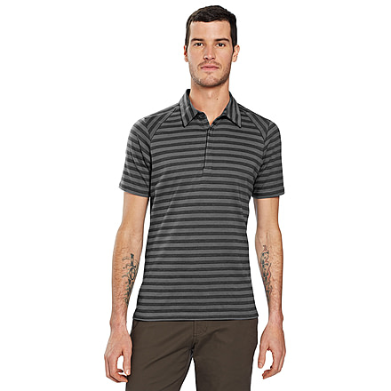 Nau PK Stripe Polo - Men's-Caviar Stripe-Small