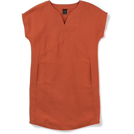 Nau Short Sleeve Flaxible Mod Dress - Women's, Terracotta, Large, 727W01-662-L