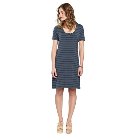 Nau Verse Dress Stripe - Women's-Indigo Stripe-Small