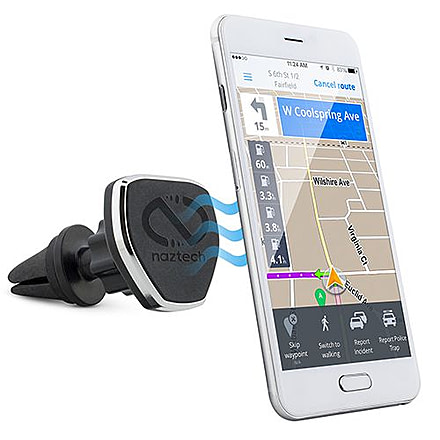 Naztech MagBuddy Air Vent Mount, Black, Black, 1 Year Limited Warranty, NAZ-35712