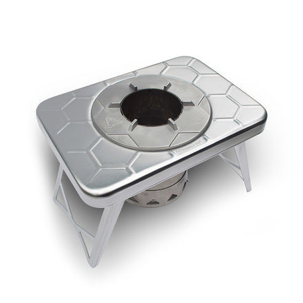 nCamp Wood Burning Stove, Silver, Small NST09WBUS