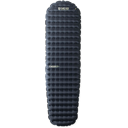 NEMO Equipment Tensor Extreme Conditions Sleeping Pad, Black/Birch Bud/Citron, Regular Mummy, 811666034281