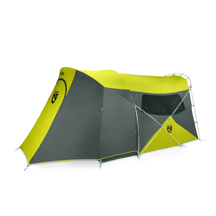 NEMO Equipment Wagontop 6 Person Tent, Granite Grey/Birch Leaf Green, 811666031457