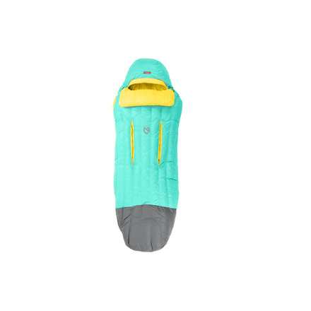 NEMO Equipment Rave 30 Sleeping Bag - Womens, Sea Glass/Lemon, Regular, 814041017381