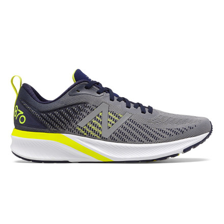 New Balance 870 V5 Road Running Shoes - Mens, Gunmetal/Pigment/Sulphur Yellow, Medium, 9 US, M870GY5 D 09