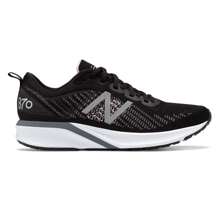 New Balance 870 V5 Road Running Shoes - Womens, Black/White/Oxygen Pink, Medium, 7 US, W870BW5 B 07