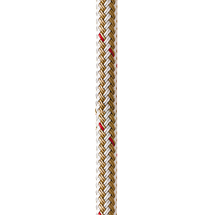 New England Ropes 1/2&quot; x 15' Nylon Double Braid Dock Line - White/Gold w/Tracer 76562