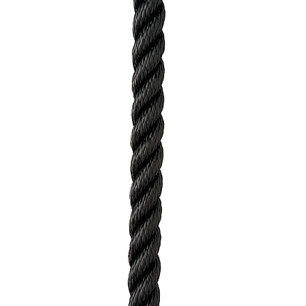 New England Ropes 3/4" X 35' Premium Nylon 3 Strand Dock Line - Black 76626