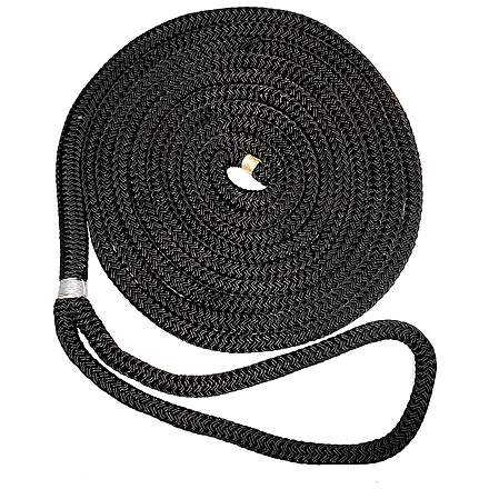 New England Ropes 3/4in Double Braid Dock Line - Black - 35ft, C5054-24-00035