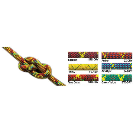 MAXIM CLIMBING ROPES Apex 9.9mm Rope, 60m, Terra Cotta Dry, C3401-99-00200