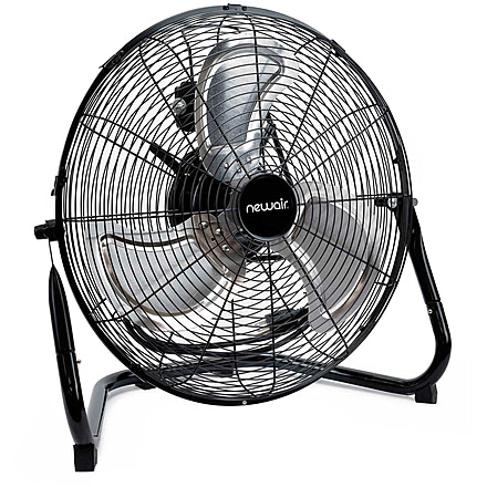 NewAir 18in High Velocity Portable Floor Fan, Black, WindPro18F