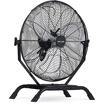 NewAir 18in Outdoor Rated 2-in-1 High Velocity Floor/Wall Mounted Fan, Black, NIF18CBK00