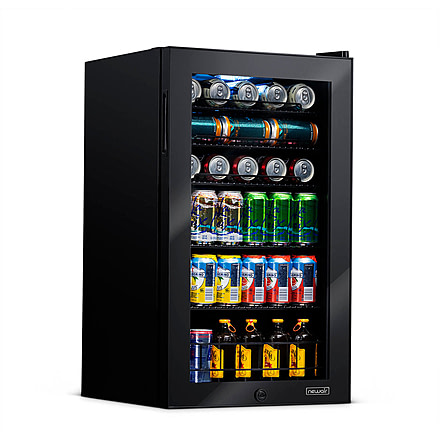 NewAir Can Freestanding Beverage Fridge - 126 Cans, Black, AB-1200B