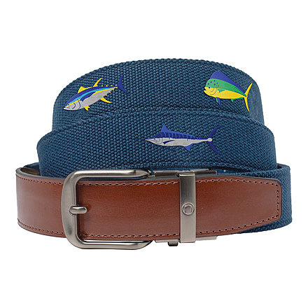 Nexbelt Embroidered Belt, Deep Sea Fish, Up to 50&quot; Waist, CEP4870