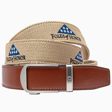 Nexbelt Folds Of Honor Belt, Brown, Up to 50 Waist, CEP1633