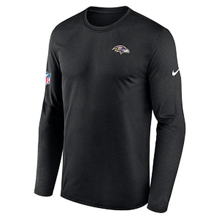 Nike Baltimore Ravens Alt Legend Small Logo Nike Mens Dri-FIT NFL Long-Sleeve T-Shirt in Black 02TJ00A8G-UE8, Black, 2XL, male, 1016101623-00199297302772