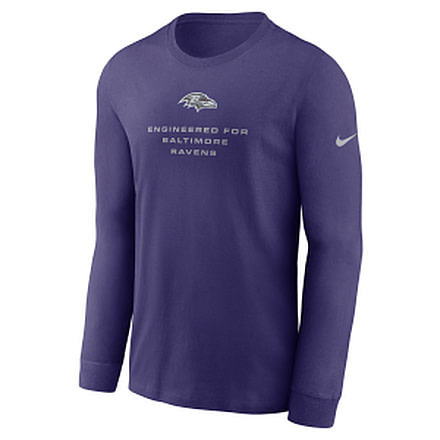 Nike Baltimore Ravens Team Issue Nike Mens Dri-FIT NFL Long-Sleeve T-Shirt in Purple 02EW52M8G-ZSZ, Purple, XL, male, 1016031183-00199138527906