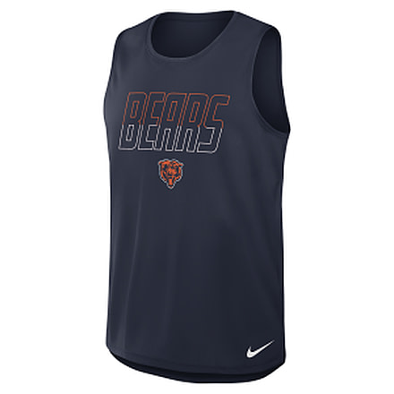 Nike Chicago Bears Nike Mens Dri-FIT NFL Tank Top in Blue 045R41L7Q-YPB, Blue, 2XL, male, 1016031153-00199137234423