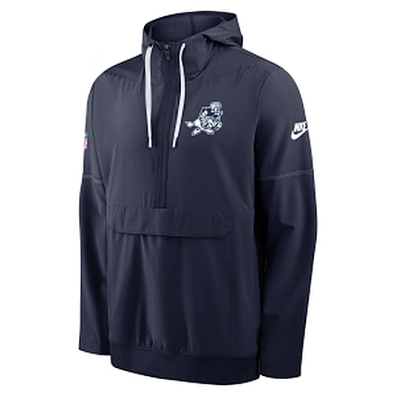 Nike Dallas Cowboys Alt Anorak Nike Mens NFL 1/2-Zip Hooded Jacket in Blue 03AT044PQ7R-J5Z, Blue, L, male, 1016102037-00199662463060