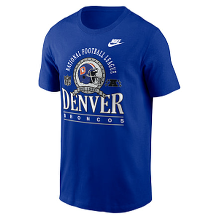 Nike Denver Broncos Rewind Essential Nike Mens NFL T-Shirt in Blue N1994DA8WV-R8L, Blue, XL, male, 1016101802-00199296544197