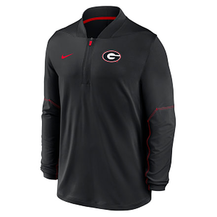 Nike Georgia Sideline Nike Mens Dri-FIT College 1/2-Zip Top in Black 03BA053YGBN-UCQ, Black, XL, male, 1016090429-00199297754007