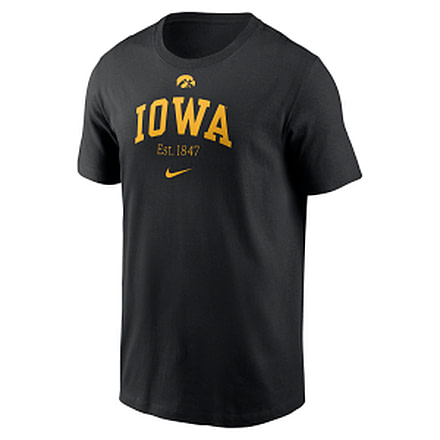 Nike Iowa Academic Arch Nike Mens College T-Shirt in Black N19900AIA-7PJ, Black, M, male, 1016090864-00199295521274