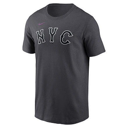Nike Francisco Lindor New York Mets City Connect Nike Mens MLB T-Shirt in Grey N19906FNM9-HUA, Grey, L, male, 1015981784-00198910655349