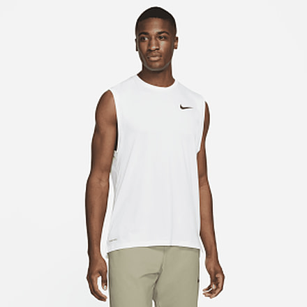 Nike Mens Nike Pro Dri-FIT Tank Top in White CZ1184-100, White, XL, male, 13081910-00194501824606