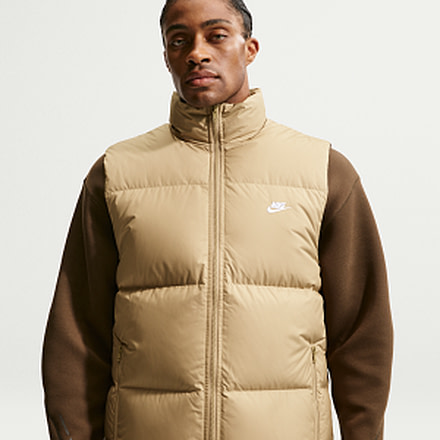 Nike Mens Nike Sportswear Club Therma-FIT Down Puffer Vest in Brown IB2977-297, Brown, L, male, 1015746545-00198481571116