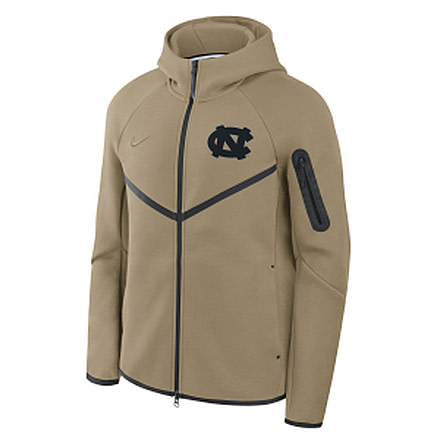 Nike Nike Mens North Carolina Tech Fleece Windrunner Jordan Brand College Full-Zip Hooded Jacket in Brown 0JL40IDHNCN-GML, Brown, XL, male, 1015963049-00199137314484