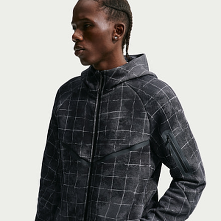 Nike Nike Mens Tech Windrunner Fleece Full-Zip Jacket in Grey IF1312-068, Grey, XS, male, 1015870008-00198728968983