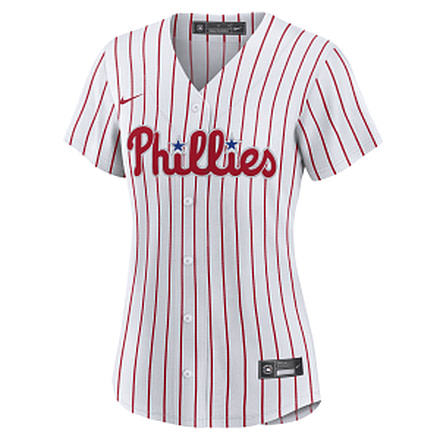 Nike Nike Womens MLB Philadelphia Phillies Trea Turner Replica Baseball Jersey in White T773PPSHPP7-1Z4, White, 2XL, female, 1013775459-00197170601417