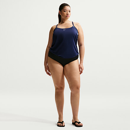 Nike Nike Womens Swim Effortless Essential High Waist Full Bottom Plus Size in Black NESSG342-001, Black, 2X, female, 1016000644-00017371458347