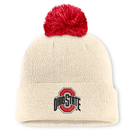Nike Ohio State Campus Prep Script Nike Unisex College Cuffed Pom Beanie in Brown NC160C3COH-D2W, Brown, One Size, unisex, 1016089633-00199296584209