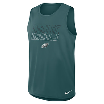 Nike Philadelphia Eagles Nike Mens Dri-FIT NFL Tank Top in Green 045R3JD86-YPB, Green, XL, male, 1016031506-00199137253523