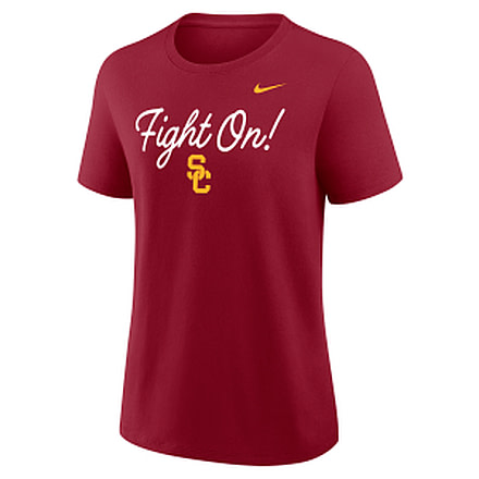 Nike USC Script Mantra Logo Nike Womens College T-Shirt in Red 01K969WSCJ-VVT, Red, S, female, 1016042571-00199137846473
