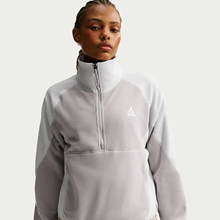 Nike Womens Nike ACG Wolf Tree 1/2-Zip Top in Grey HJ0237-009, Grey, XL, female, 1015841772-00198727160135