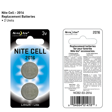 Nite Ize Cell 2016 3V Lithium Battery 2pack