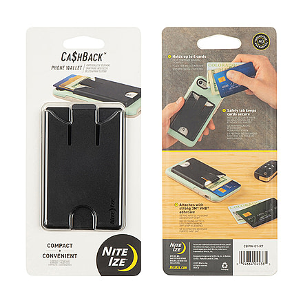 Nite Ize CashBack Phone Wallet, Black CBPW-01-R7