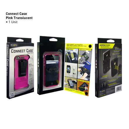 Nite Ize Connect Case for Iphone 4 &amp; 4S, Pink Translucent CNT-IP4-12TC