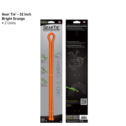 Nite Ize Gear Bendable Tie, 32in - Bright Orange, 2 Pack GT32-2PK-31