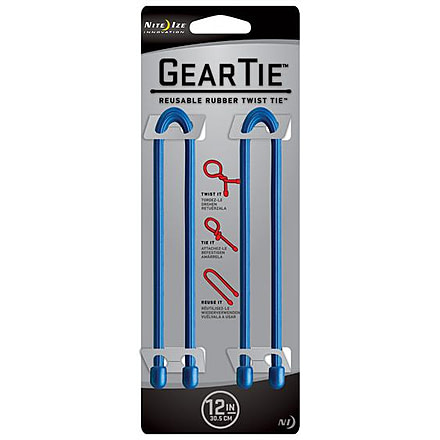 Nite Ize Gear Tie 12in Blue 2pk