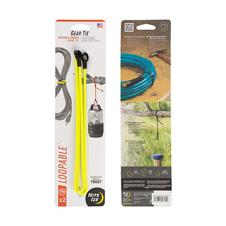 Nite Ize Gear Tie Reusable Loopable Twist Tie, 18in, Neon Yellow GLS18-33-2R6